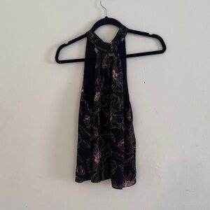 Joie keyhole neckline Silk Floral Halter Top